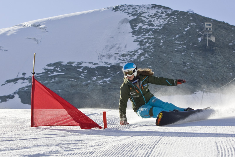 Michelle Dekker in actie in Saas Fee 2016