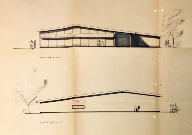 Schetsontwerp auto Palenstein 17 09 1969 langsgevels
