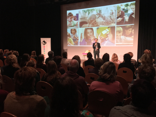 Mark Mieras tijdens Inspiratiemiddag Cultuur op School 2019