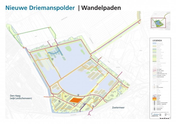 Themakaart wandelpaden