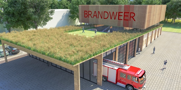 Voorlopige impressie nieuwe brandweerkazerne Abdissenbos Zoetermeer