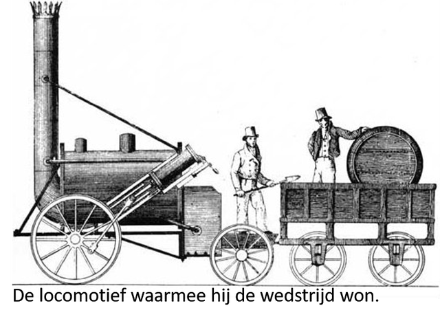 Stephenson winnende locomotief