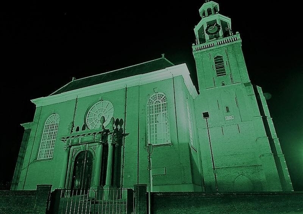 oude kerk groen licht