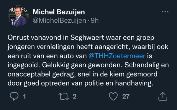 tweet burgemeester