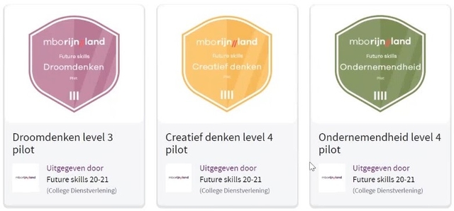 Digitale uitreiking de badges