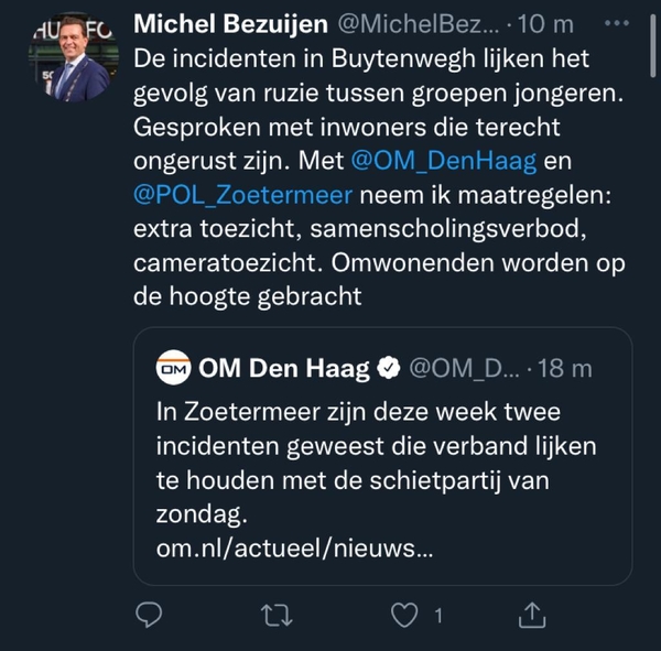 tweet Bezuijen maatregelen