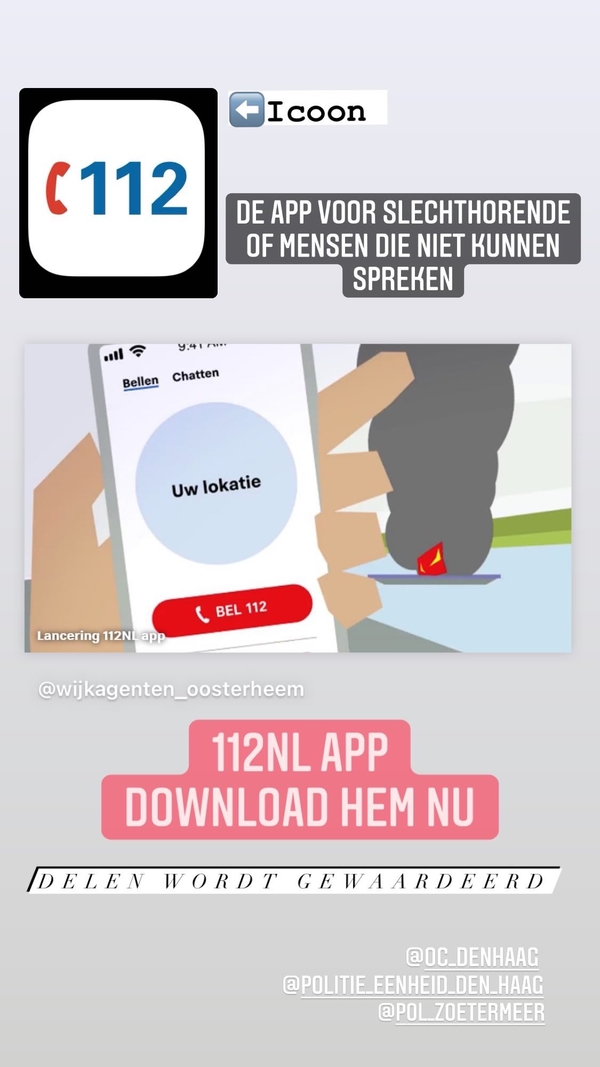 112 app voor slechthorenden