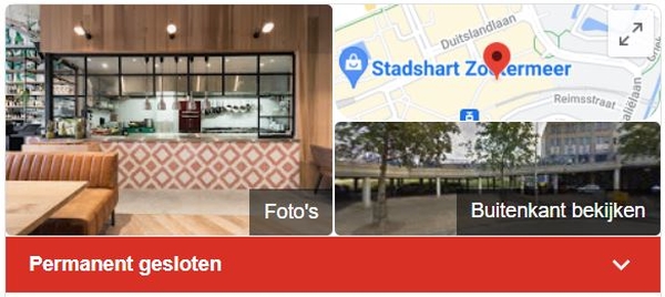 definitieve sluiting van restaurant Soso