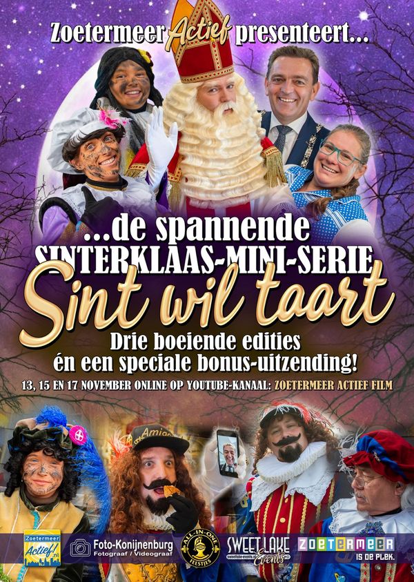 Sint wil taart poster