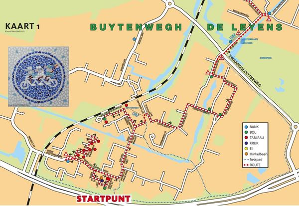 Startpunt route blad 1