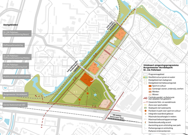 GEBIEDSVISIEKAART burg Vernedepark gem Zoetermeer