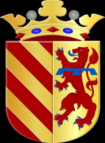 Wapen van de voormalige gemeente Hei- en Boeicop uit 1943, samengesteld uit verscheidene familiewapens