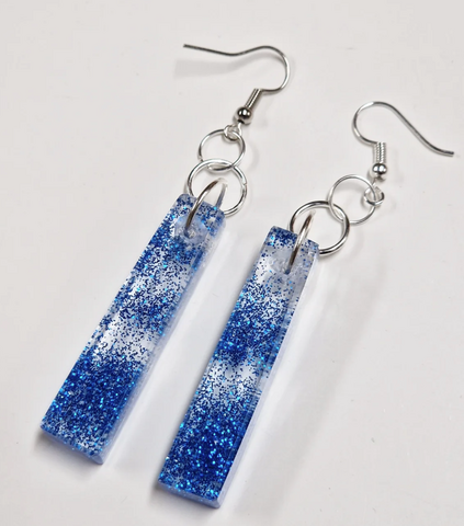 Blue Sparkling Earings