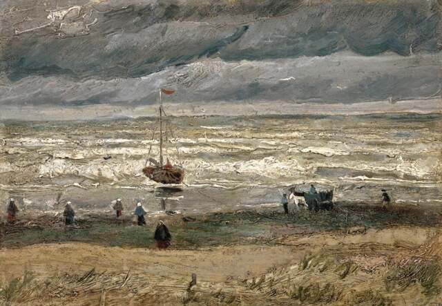 Het schilderij Zeegezicht bij Scheveningen 1882 1024x708 eigen collectie Arno Brouwers