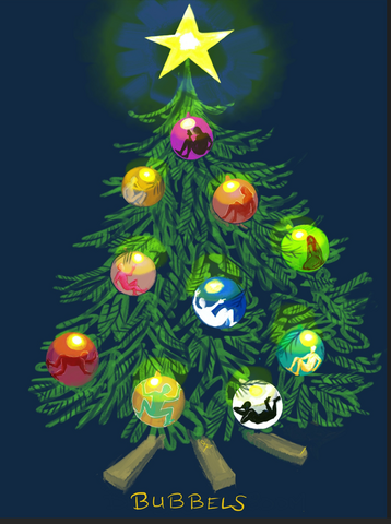 kerstboom bubbels