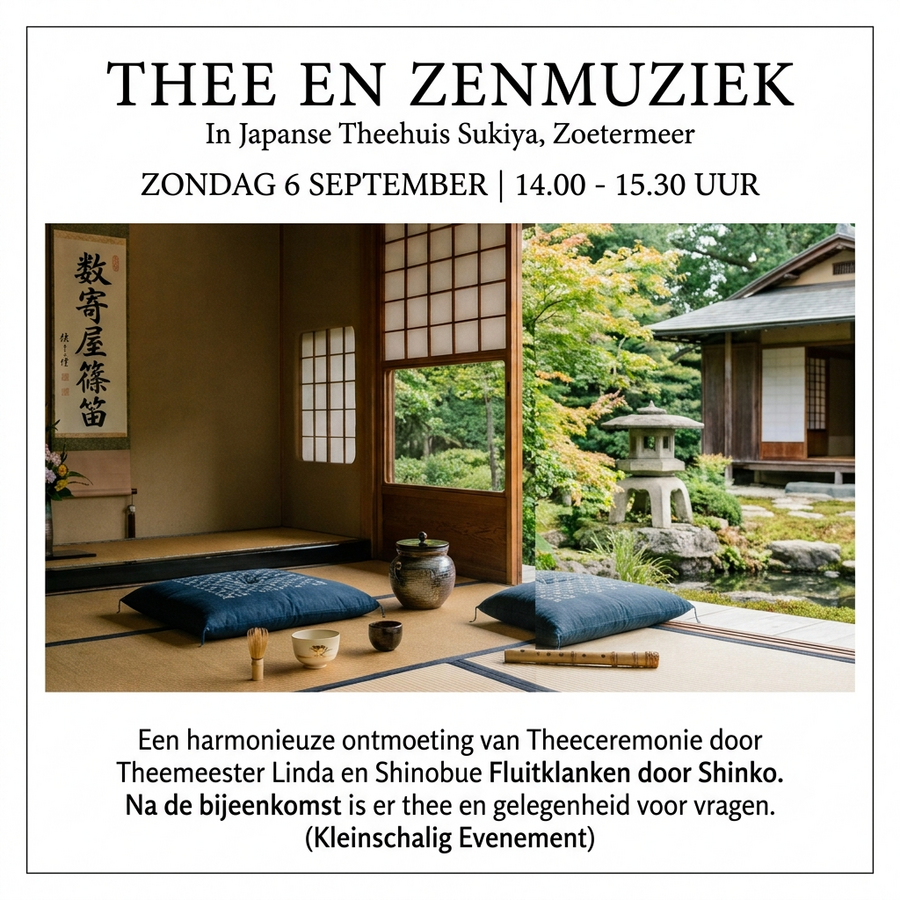 Japanse rust bij Sukiya: theeceremonie en shinobue