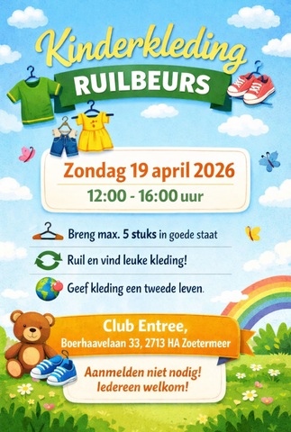 Kinderkleding ruilbeurs flyer