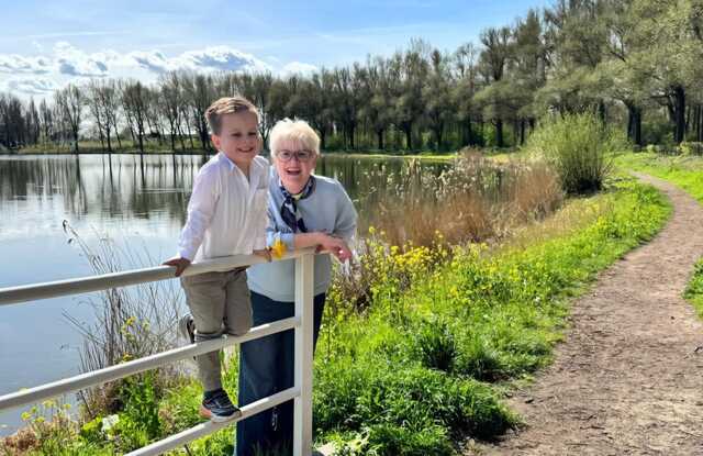 Heidi Klaassen met haar kleinzoon