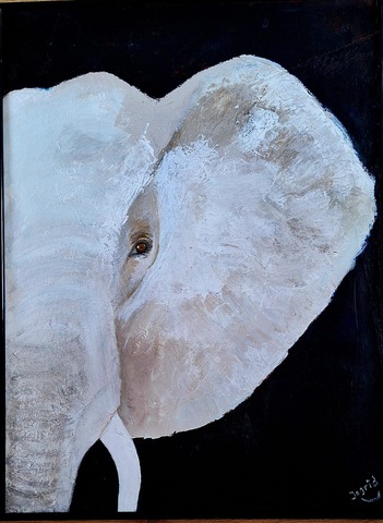 Schilderij Hansken Herberg Oude Kerk Ingrid van Maanen