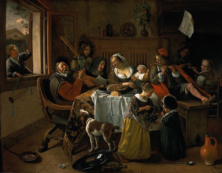 Jan Steen Vrolijke huisgezin